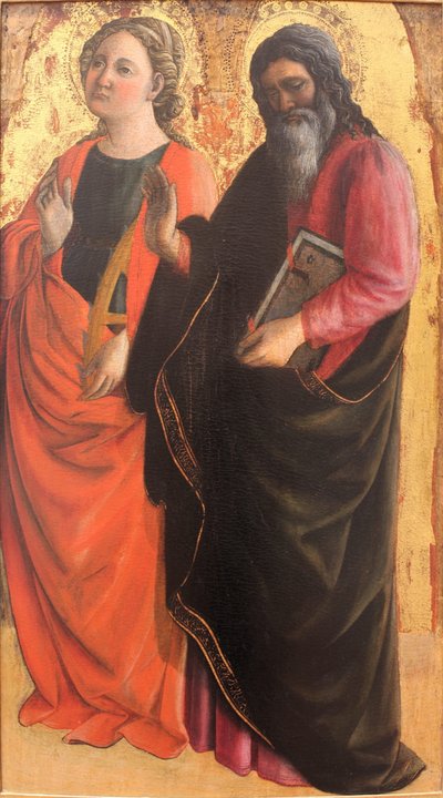 Saint Catherine and a Saint Evangelist by Fra Filippo Lippi